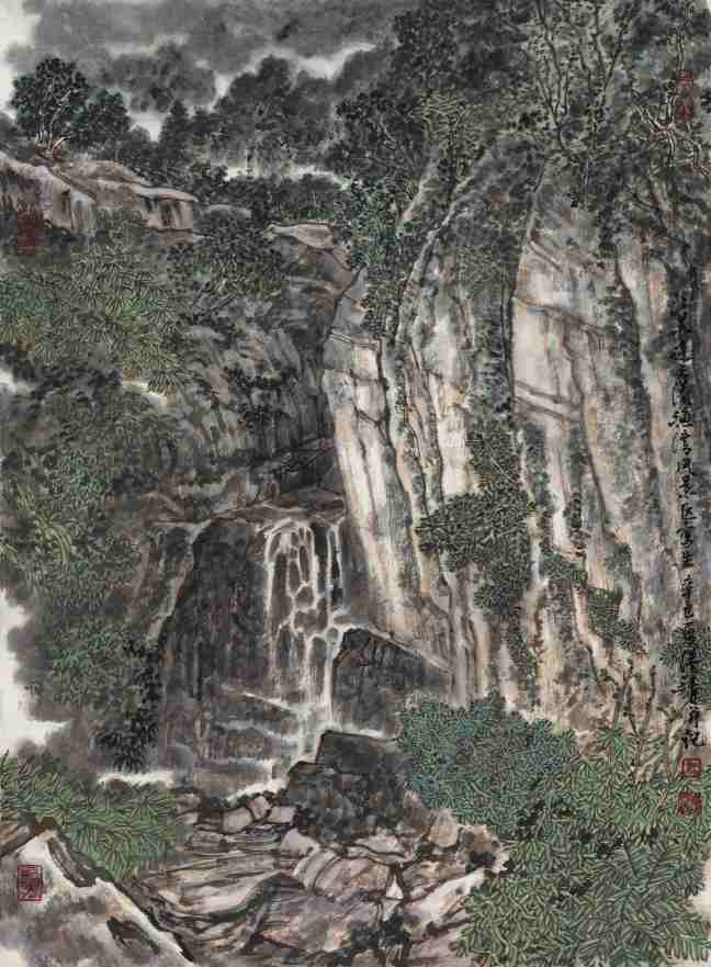 《渔湾写生》44X33cm 汪港清