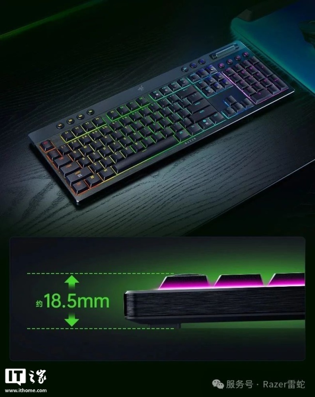 雷蛇黑寡妇蜘蛛 V4 矮轴极速版键盘发布:三模连接、至高续航约 980 小时,1599 元