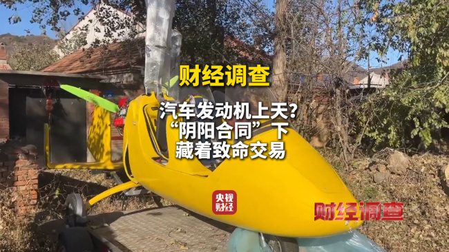 网络叫卖数万元手搓飞机?央视起底三无飞机:靠阴阳合同逃避监管