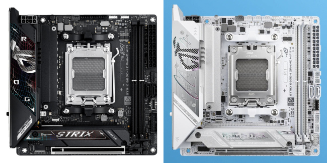 华硕 ROG B850-I 迷你吹雪主板外观确认，全面白化设计