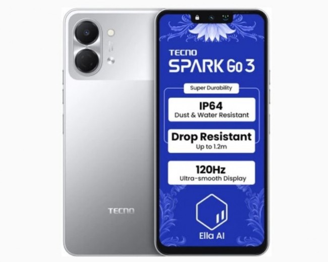 传音 Tecno Spark Go 3 手机亮相：紫光展锐 T7250 芯片，4GB 内存 +64GB 存储空间