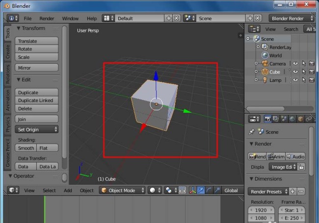 blender怎么设置隐藏场景坐标轴线