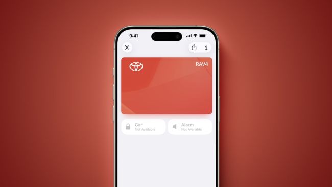 2026 款丰田 RAV4 已支持苹果钱包数字车钥匙功能，但得交月费