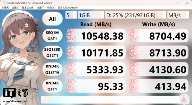 IT之家评测室铠侠 VC10 1TB 固态硬盘评测：BiCS 8 闪存技术加持，低温 + 高性能全都要