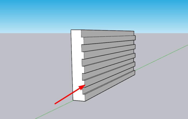 sketchup墙面怎么添加凸出的条文装饰
