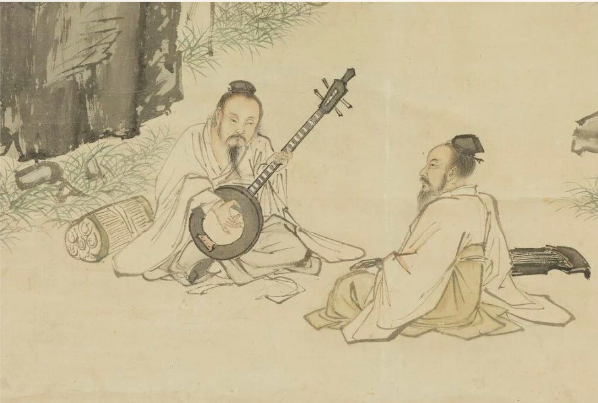 你抚琴,我拨阮 高歌长啸 不亦乐乎