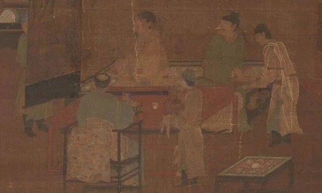 （传）宋·张训礼 《围炉博古图》局部。台北故宫博物院藏