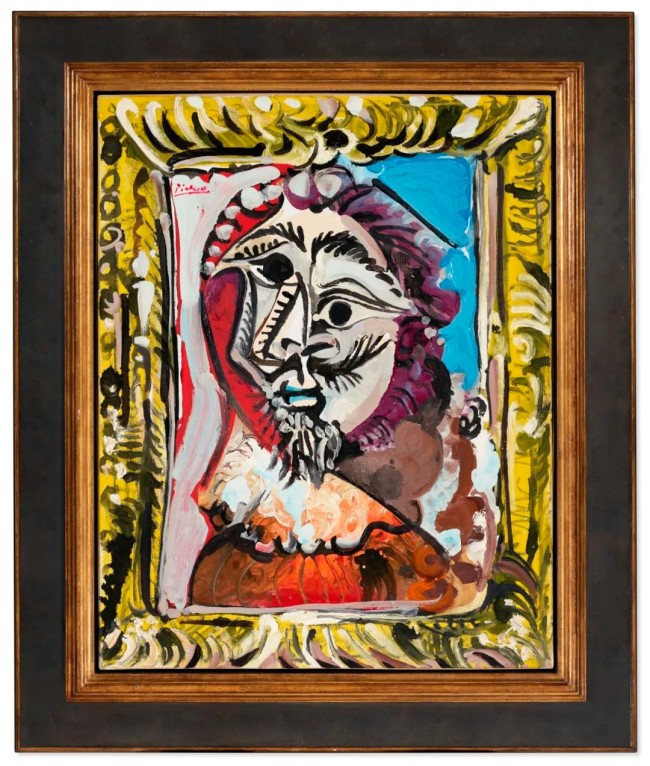 巴布罗‧毕加索 《画框中的男子半身像》，1969成交价：174,950,000港币