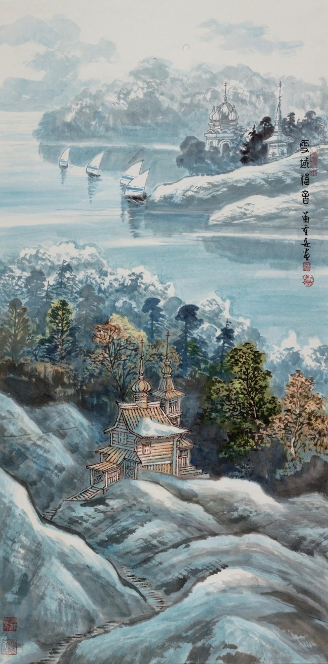 《雪域福音》68cm x 136cm