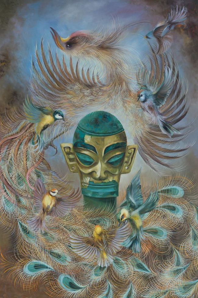 游晓林油画集古蜀华章画述三星堆与金沙首发