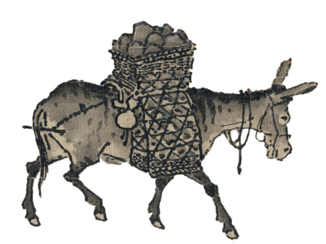 驮炭驴 出自南宋·马远《晓雪山行图》 （台北故宫博物院藏）