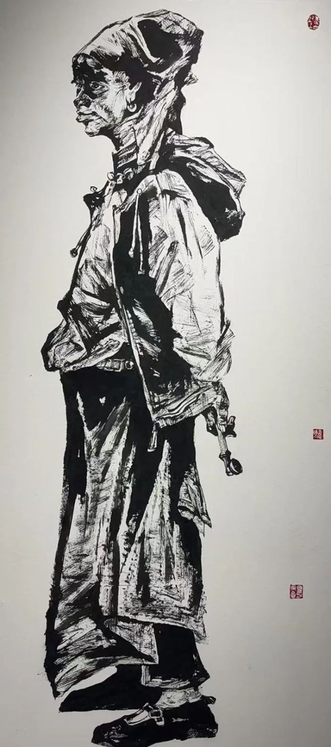 殷会利  拉祜妇女  180x96cm