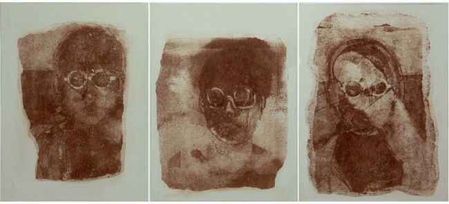 张凌 《视力的危机》 铜版画  95x42cm  2013年 