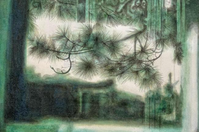 一枕松风33cm×49.5cm2021年