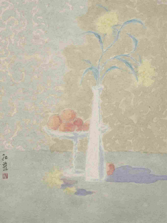 《静物》　纸本设色 70X53cm　韦红燕　2014年