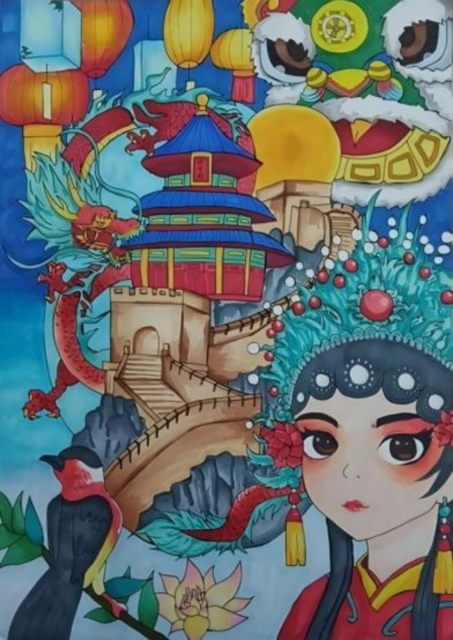 少儿画笔下的非遗生活画卷