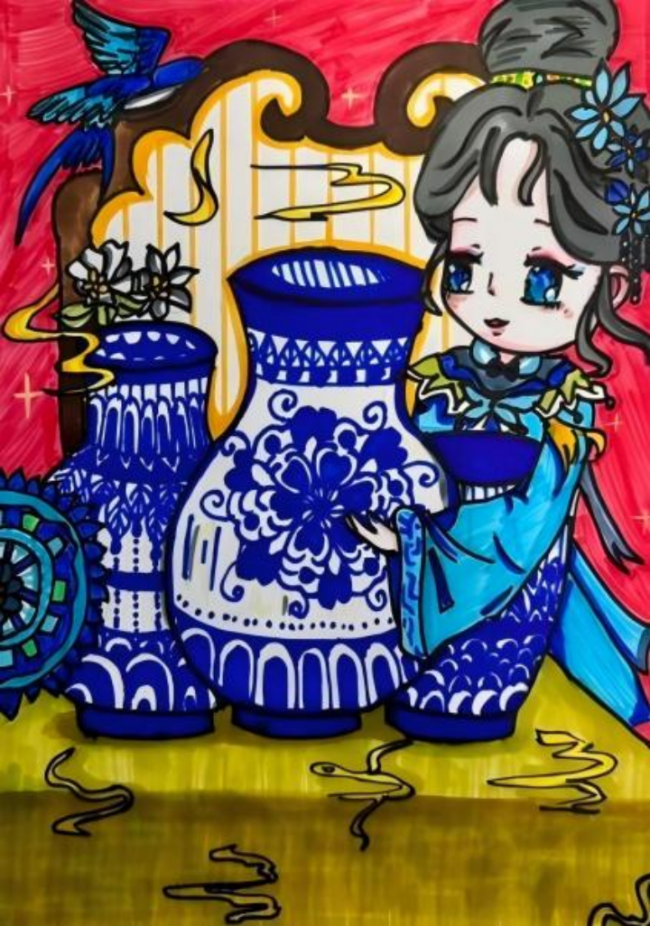 少儿画笔下的非遗生活画卷