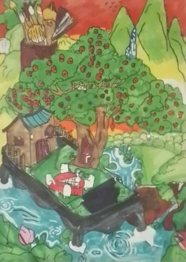 少儿画笔下的非遗生活画卷