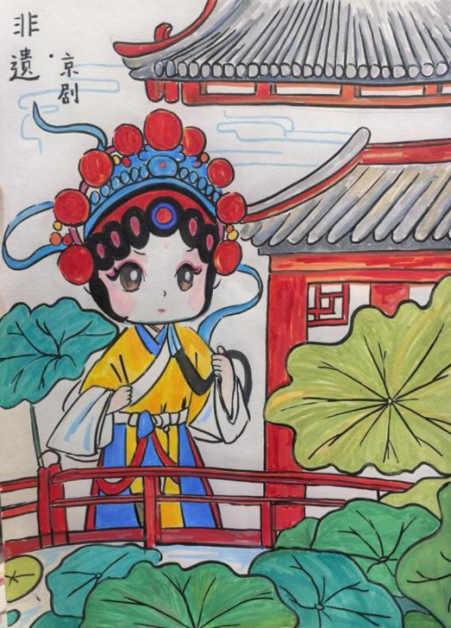 少儿画笔下的非遗生活画卷