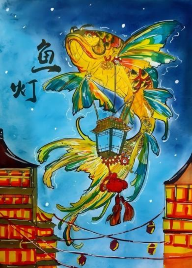 少儿画笔下的非遗生活画卷