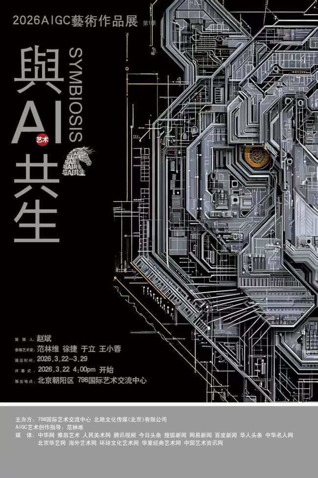“与AI共生”AIGC艺术作品展在798国际艺术交流中心开幕