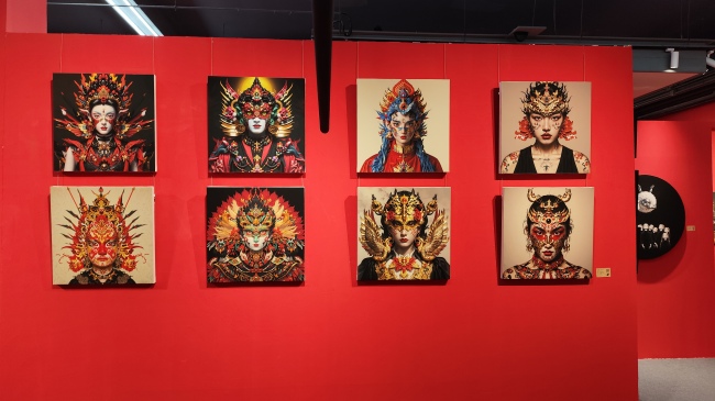 “与AI共生”AIGC艺术作品展在798国际艺术交流中心开幕