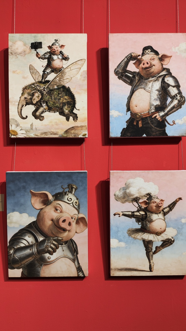 “与AI共生”AIGC艺术作品展在798国际艺术交流中心开幕