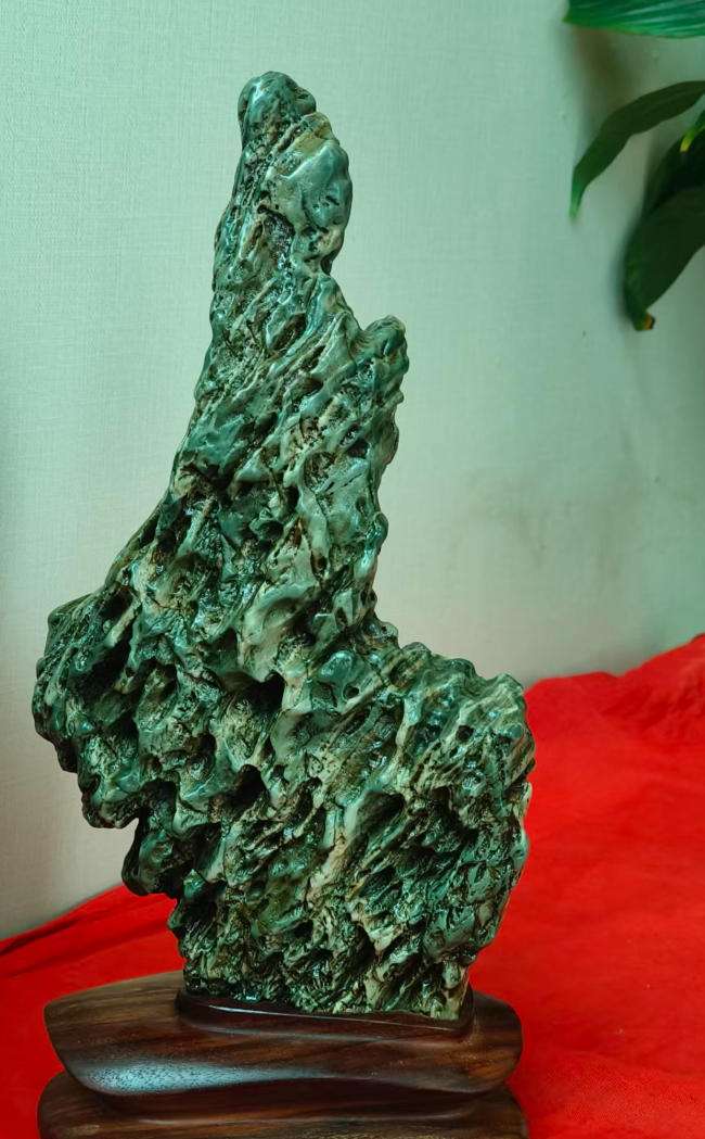 【中华名石典藏】《南靖玉观音》--华安玉天然象形奇石 尽显天地造化禅心