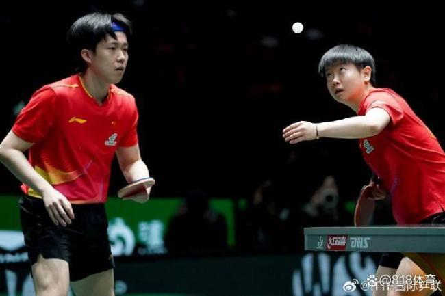 王楚钦和韩国队员击掌差点打半途经孙颖莎，大头要紧惊骇一个击掌