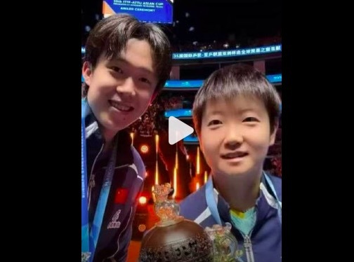 孙颖莎王楚钦双冠军回京