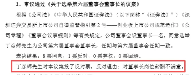 年薪435万嫌少?A股董事长反对自己连任