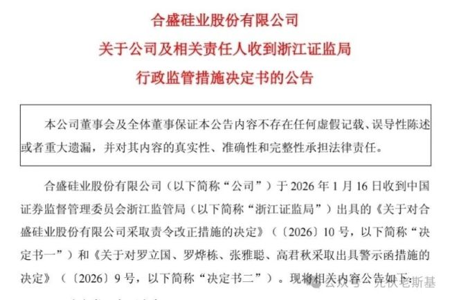 隐瞒百亿投资,遭监管突袭,合盛硅业开局遇阻!