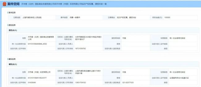 开市客（北京）起诉开市客（中国)，称不存在任何冒用商标、虚假宣传等违法行为