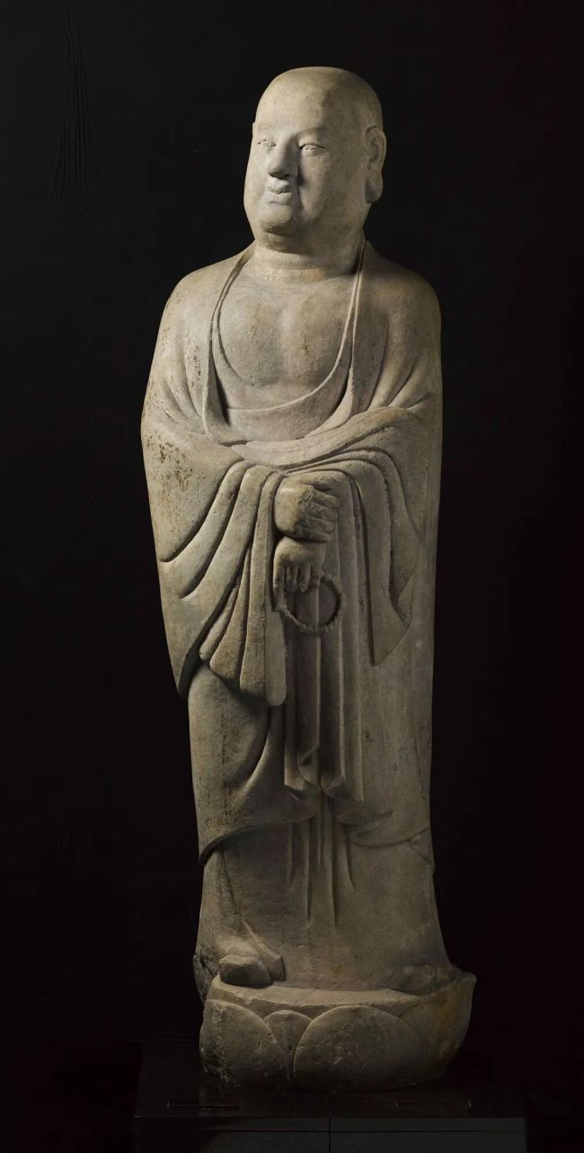 宋代石雕迦叶及阿难像