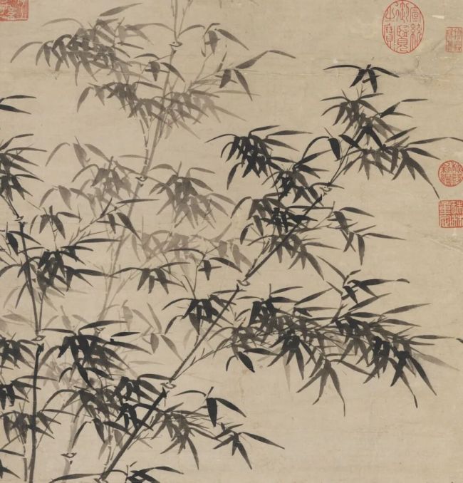 明水墨竹林大士图