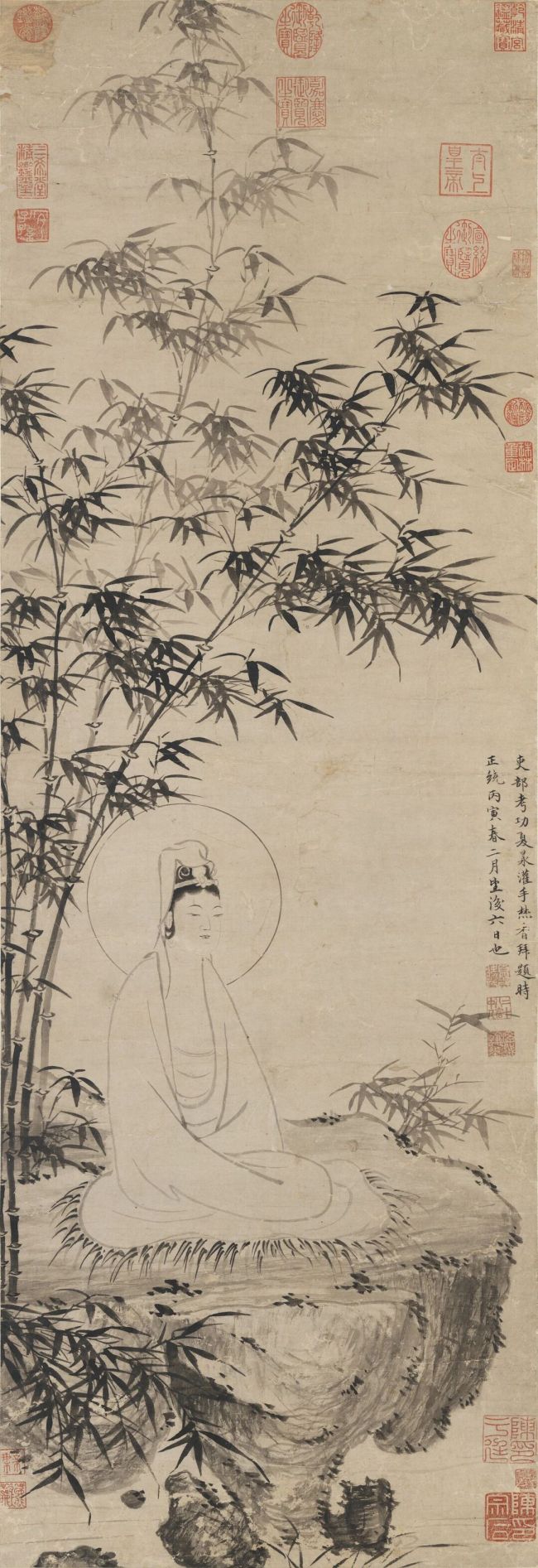 明水墨竹林大士图片