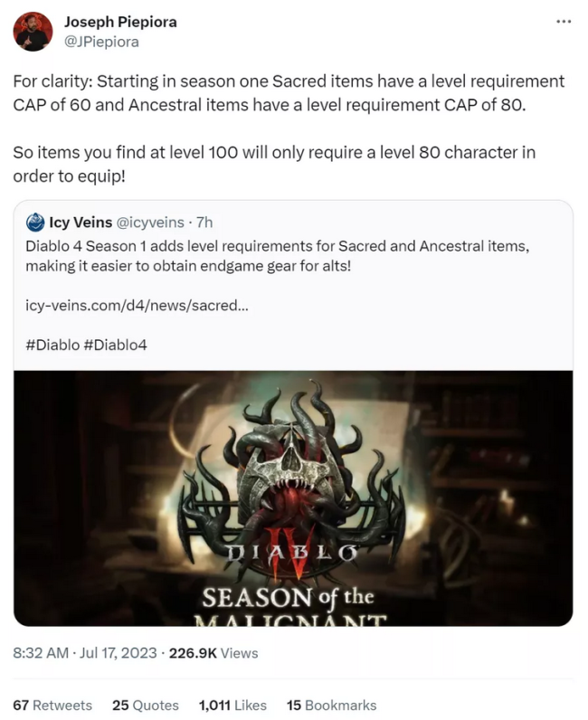 《暗黑破坏神4》开发者确认：第一赛季练小号会变简单