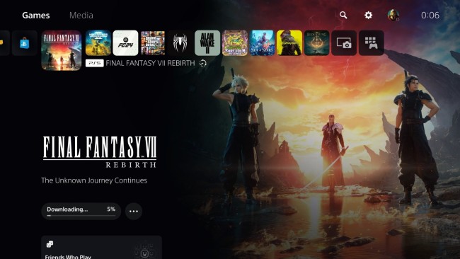 《最终幻想7：重生》数字版预加载启动 下载大小约147GB
