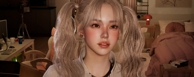 《inZOI》鬈发双马尾女孩持脸共享