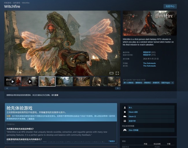 《巫火》仍坚持是单人游戏 没有升级到虚幻5计划