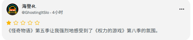 《怪奇物语》第五季烂番茄观众评分翻车 好评只有57%