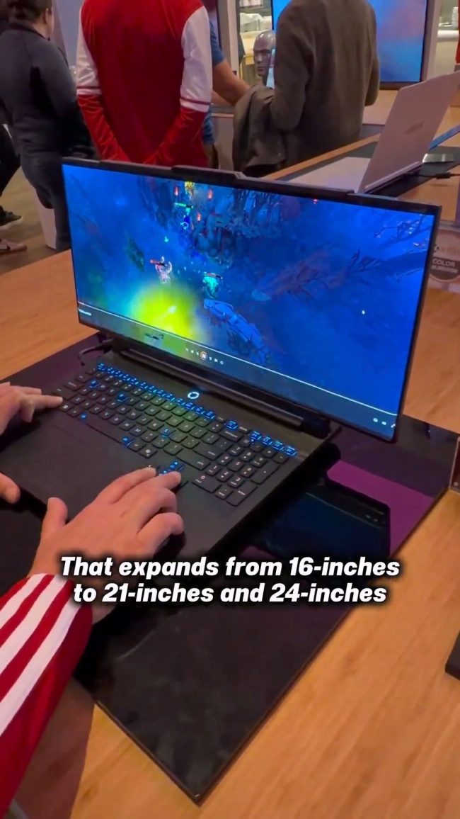 CES 2026:联想展示屏幕可扩展的概念游戏本 16英寸秒变24英寸