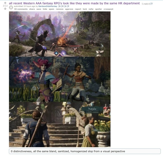 西方3A RPG已死?玩家吐槽画风、色调高度同质化