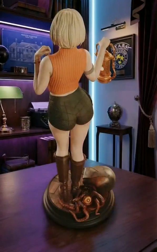 《生化危机4：重制版》阿什莉雕像欣赏 栩栩如生！