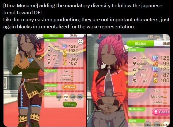 《赛马娘》美国剧本新增黑皮马娘引争议