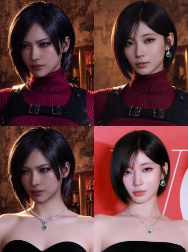 韩国女团成员撞脸《生化危机》艾达王 玩家大呼太像了