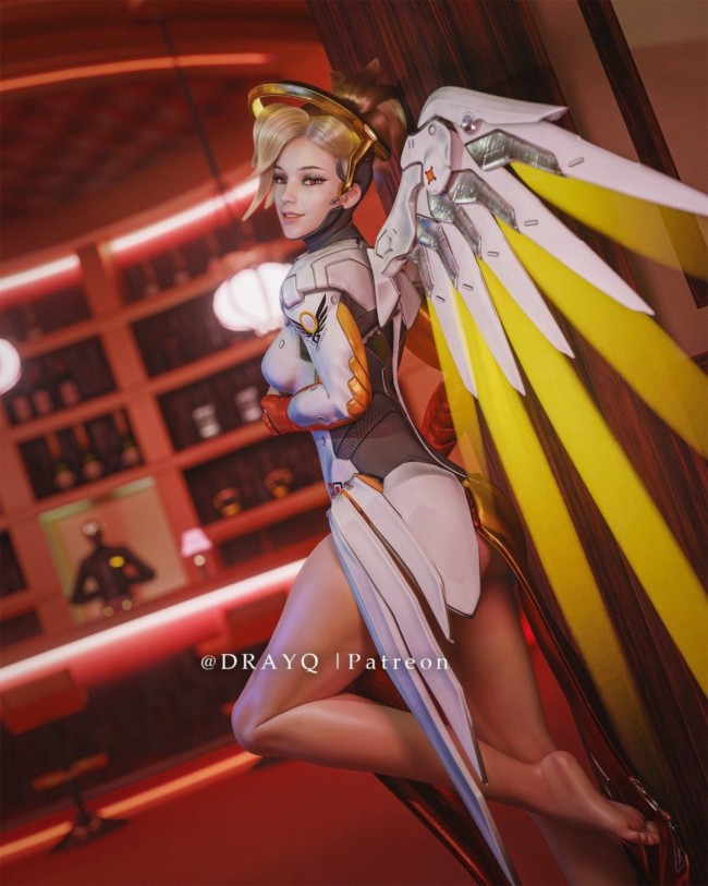 3D大神晒爱丽丝和阿什莉新渲染图 长腿玉足吸睛