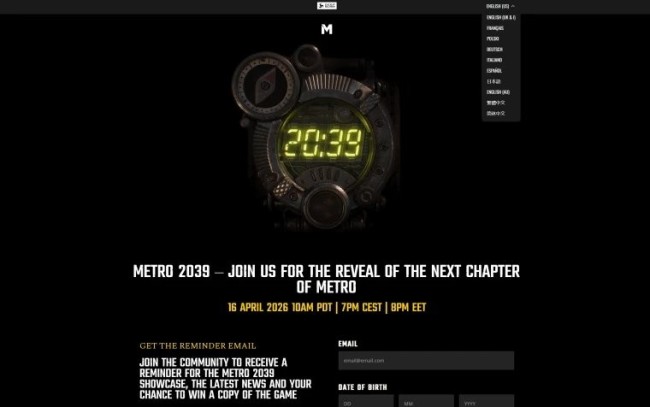 《地铁》系列新作或将缺少俄语本地化引发俄粉丝担忧