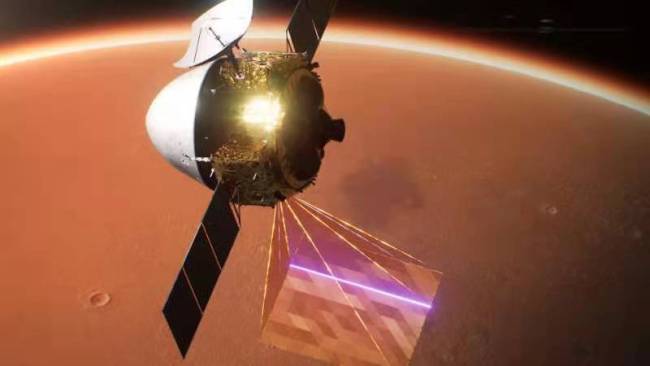 天问一号探测器成功实施近火制动 进入火星停泊轨道