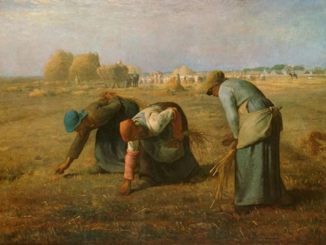 《拾穗者》是法国巴比松派画家让·弗朗索瓦·米勒于1857年创作的一幅布面油画，现存放在巴黎的奥塞美术馆中。